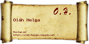 Oláh Helga névjegykártya